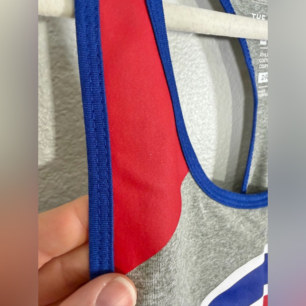 Nike Chicago Cubs Shirt Tank Top Racer Baseball MLB Gray Red Blue DRI Women M - Picture 5 of 6